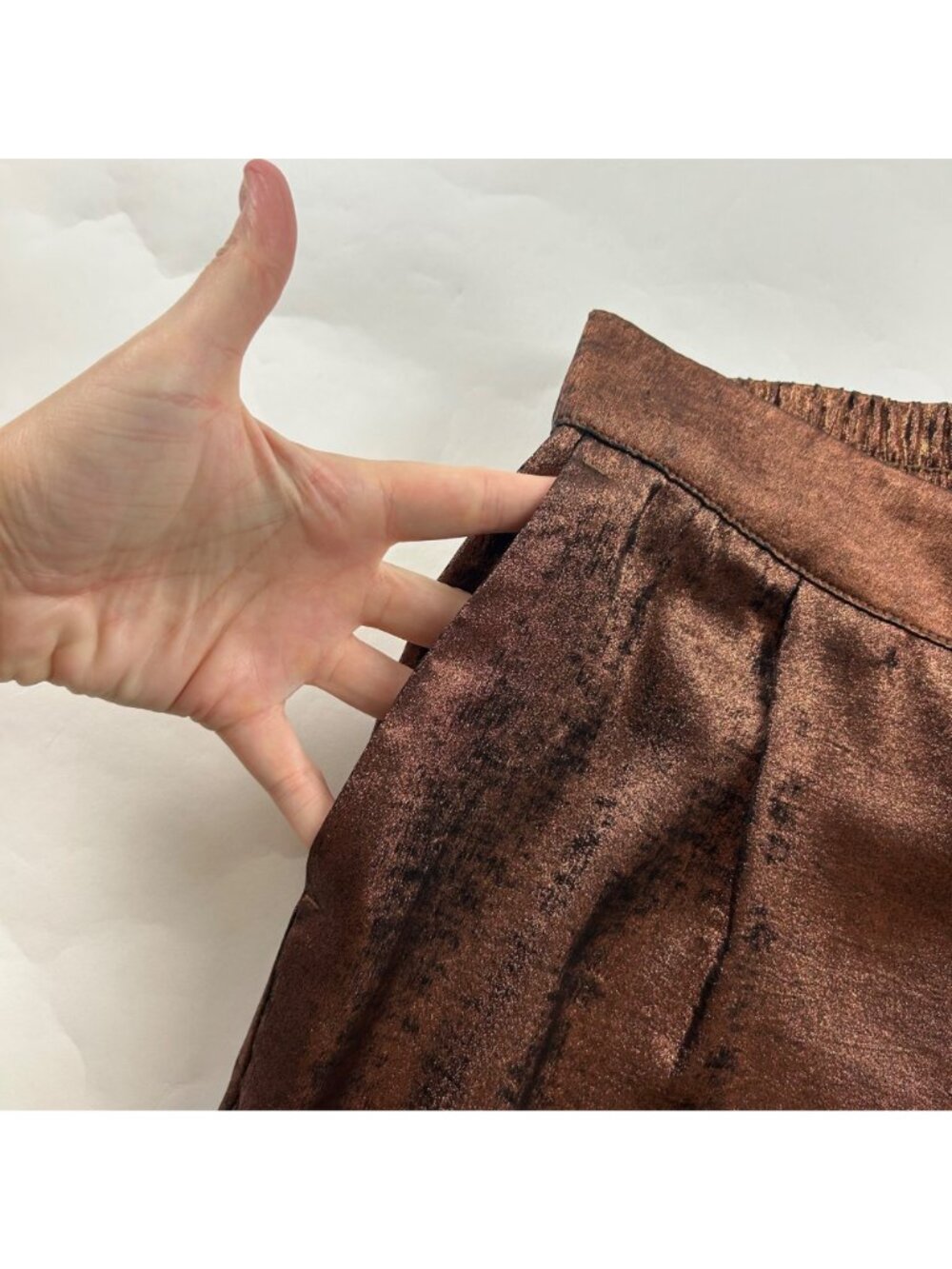 A New Day Shiny Copper Wide Leg Pull On Pant S - Picture 3 of 7
